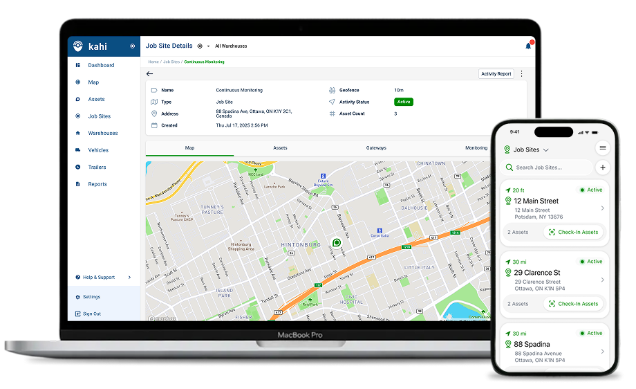 Kahi Web App homepage and Mobile Field App
